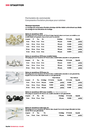 Stauffer_Isolation_Phonique_Cuisines Formulaire de commande
