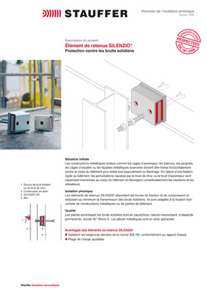 Stauffer Schallschutz Silenzio Rueckhaltelement