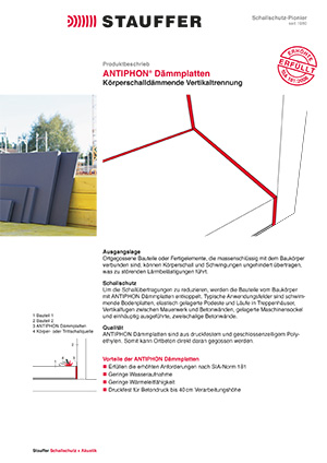 Stauffer Schallschutz Antiphon Daemmplatten