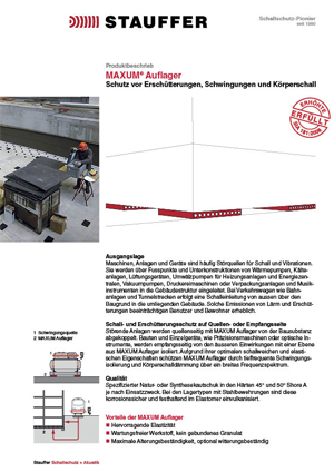 Stauffer Schallschutz Maxum Auflager