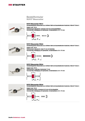 Stauffer Schallschutz Nuvo Maueranker Bestellformular